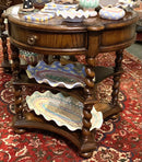 Hickory White Barley Twist Occasional Table