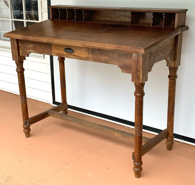 Antique Standing Desk with Slant Top