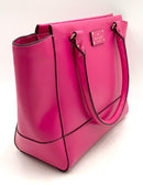 KATE SPADE Pink Leather East West Large Tote Bag
