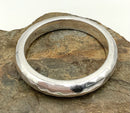 Sterling Hammered Texture Bangle Bracelet