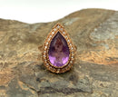14kt Gold, Diamond & Amethyst Ring
