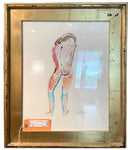 Pair of Original Nude Watercolors in Gold Frames