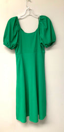 PINCH Kelly Green Tie Front Puff Sleeve Dress