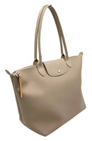 LONGCHAMP Cool Beige Leather Le Pliage City L Tote Bag
