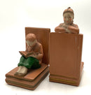 Pair of Vintage Asian Boy Chalkware Bookends