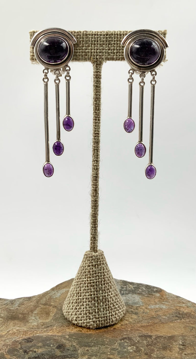 PRATA Sterling Silver & Amethyst Earrings