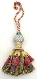 Vintage MacKenzie Childs Ceramic Head Tassel