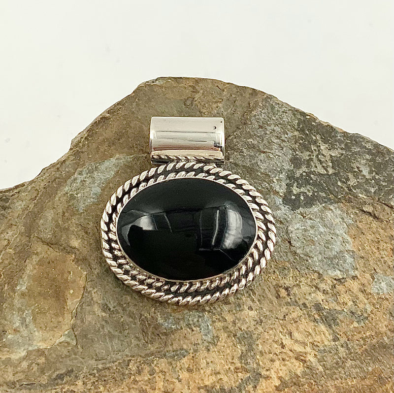 Taxco Sterling & Onyx Pendant