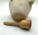 Antique Carrera Marble Mortar With Wood Pestle