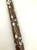 Walnut MOP Inlaid Walking Cane with  Handle