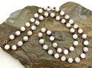 14kt Gold, Amethyst & Mother of Pearl Beaded Necklace
