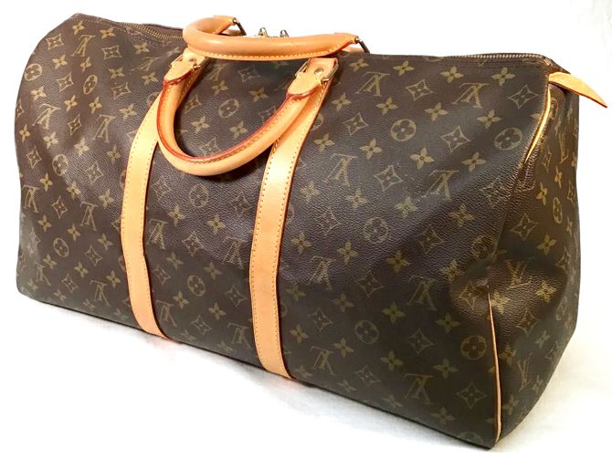 LOUIS VUITTON Monogram Canvas Keepall 55 Duffle Bag