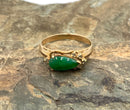 14kt Gold, Diamond & Imperial Jade Ring