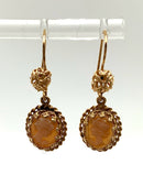 14kt Gold & Carved Shell Cameo Earrings
