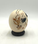 Hand Decorated Natural Ostrich Egg With Stand