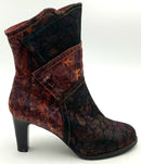 L'ARTISTE SPRING STEP Black Wine Multi Floral Velvet Neada Boots 9