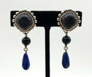 Stephen Dweck Sterling, Lapis & Blue Goldstone Clip On Earrings