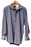 ROBERT GRAHAM Navy/White Check w/Contrasting Cuff L/S B/D Shirt