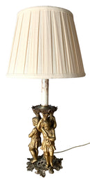 Vintage French Bronze Table Lamp