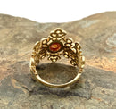 14kt Gold, Mandarin Garnet & Diamond Ring