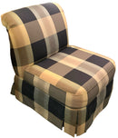 Hickory White Upholstered Slipper Chair
