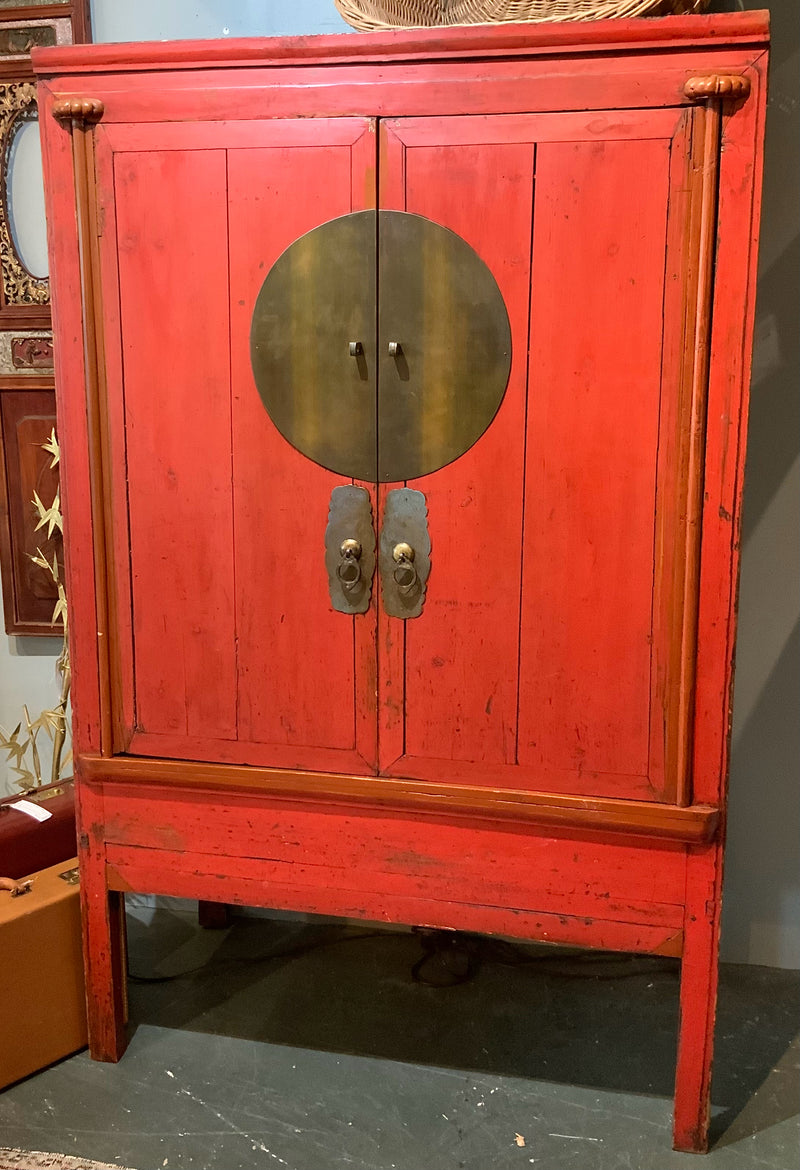 Palecek Red Asian Cabinet