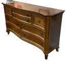 Hooker Eight Drawer Dresser With Wicker Accents