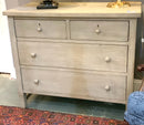 Wood Chest of Drawers with Gray Painted Finish