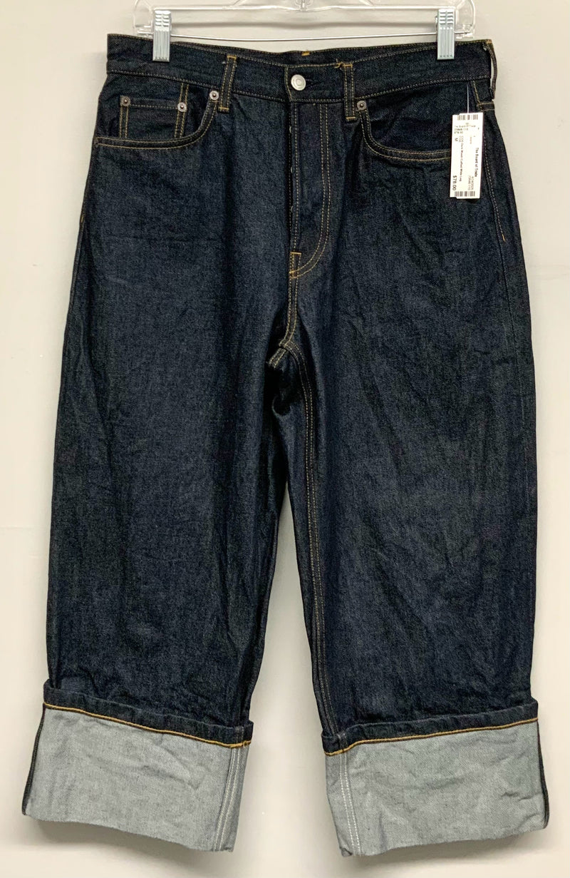 COS Dark Wash Cuffed Wide Leg Jeans Sz 28