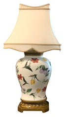 Oversized Ceramic Floral Lamp