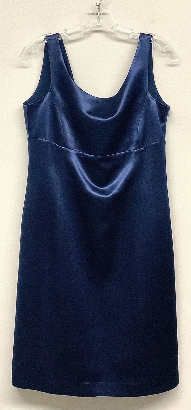 ARMANI COLLEZIONI Blue Silk/Wool Round Neck S/L Dress