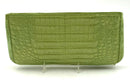 NANCY GONZALEZ Green Metallic Crocodile Bow Clutch