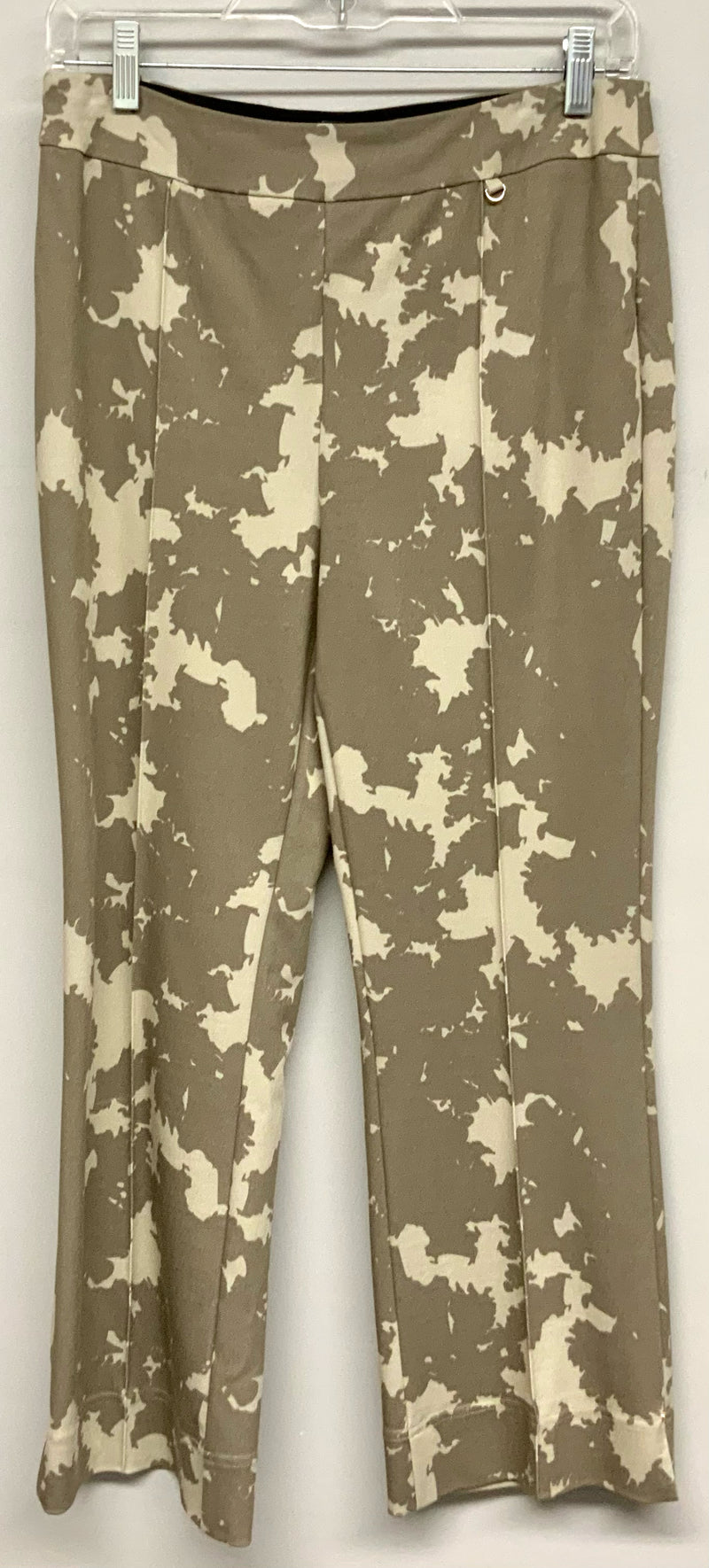 LYSSE Tan/Taupe Abstract Knotched Ankle Pants