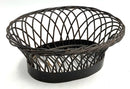 Handmade French Oval Metal Wire Basket