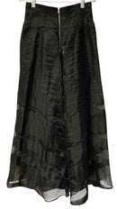 SASS & BIDE Black w/Sheer Black Stripe Overlay "Inertia" Skirt