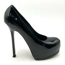 YSL Black Patent Leather Tribtoo 105 Stiletto Pumps 41.5