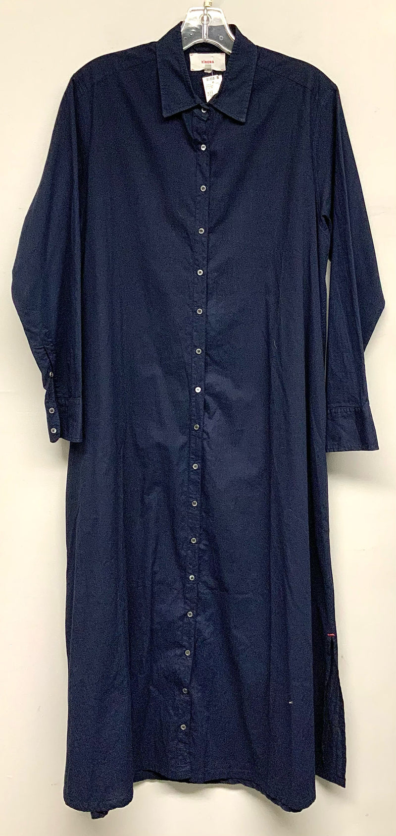 XIRENA Navy Cotton B/D Boden Maxi Shirt Dress