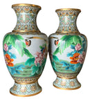 Pair of Extra Large Cloisonne Vases