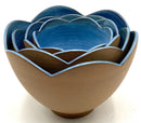 Set/4 Signed Pottery Nesting Bowls