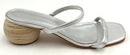 HUMA & BLANCO Silver Leather Dbl Strap Chachi Sandals 41