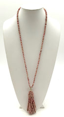 KENDRA SCOTT Pink Rhodonite Tassel Necklace