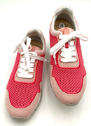 Vaneli Light Pink Suede Hot Pink Mesh Knit Speckled Sole Sneakers 8
