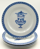 Set/4 Oriental Accent Blue & White Plates