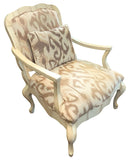 Painted Arm Chair With Ikat Upholstery