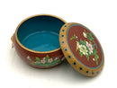 Cloisonne Lidded Box with Ring Handles