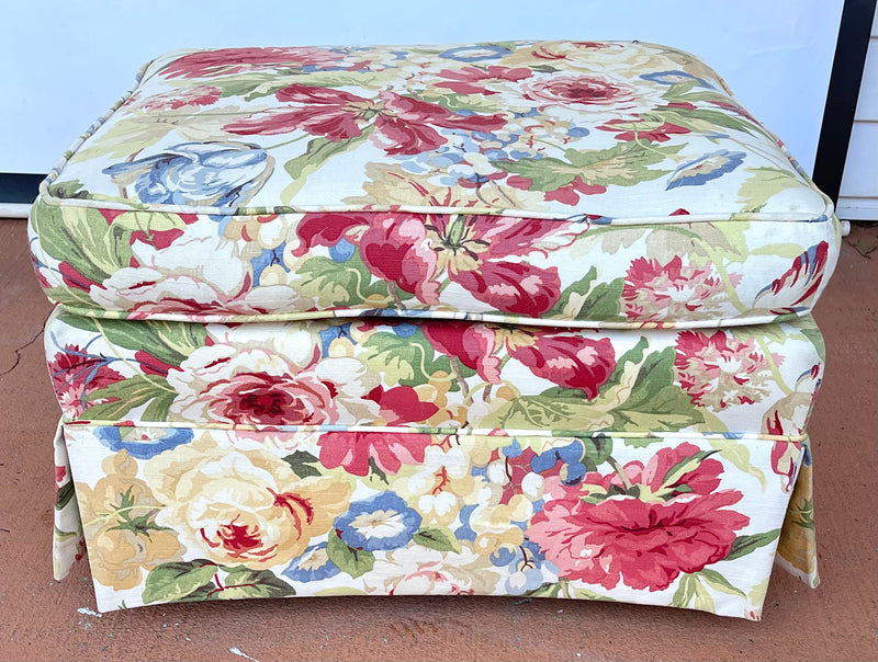 Vintage Chintz Ottoman