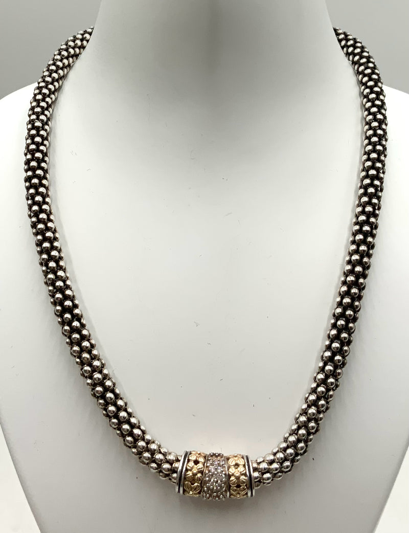 Gabrielle Bruni 14kt Gold, Sterling & Diamond Necklace