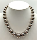 Graduated Sterling Beaded Necklace