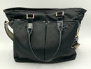 ANYA HINDMARCH Black Nylon Patent Trim Baby Bag Tote