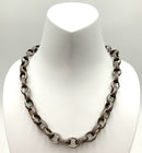 Stephen Dweck Sterling Stamped Link Chain Necklace
